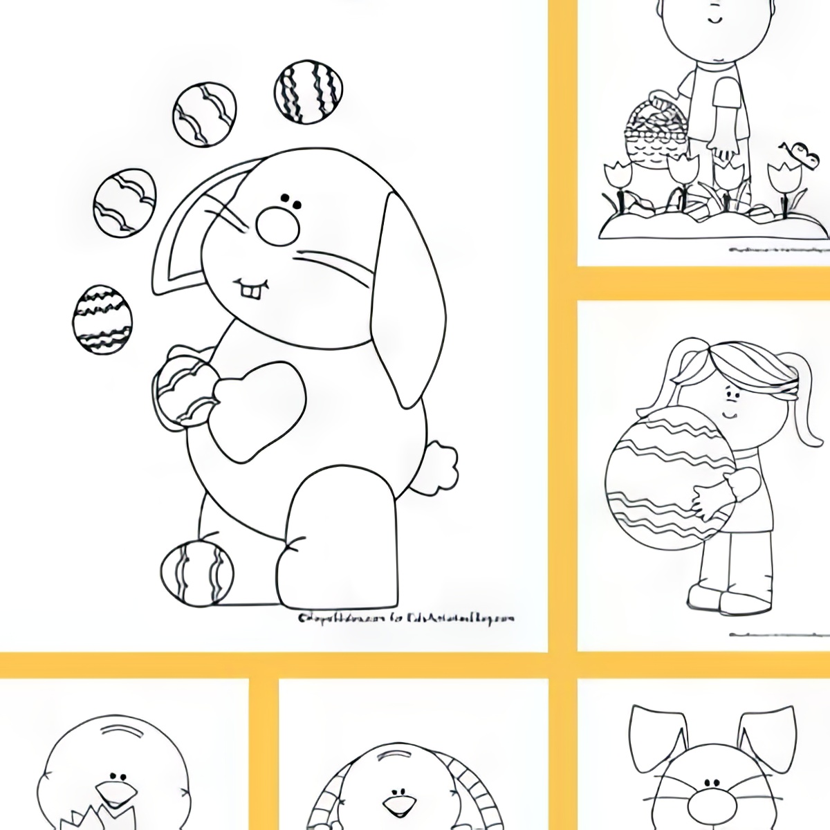 easter coloring pages free printables