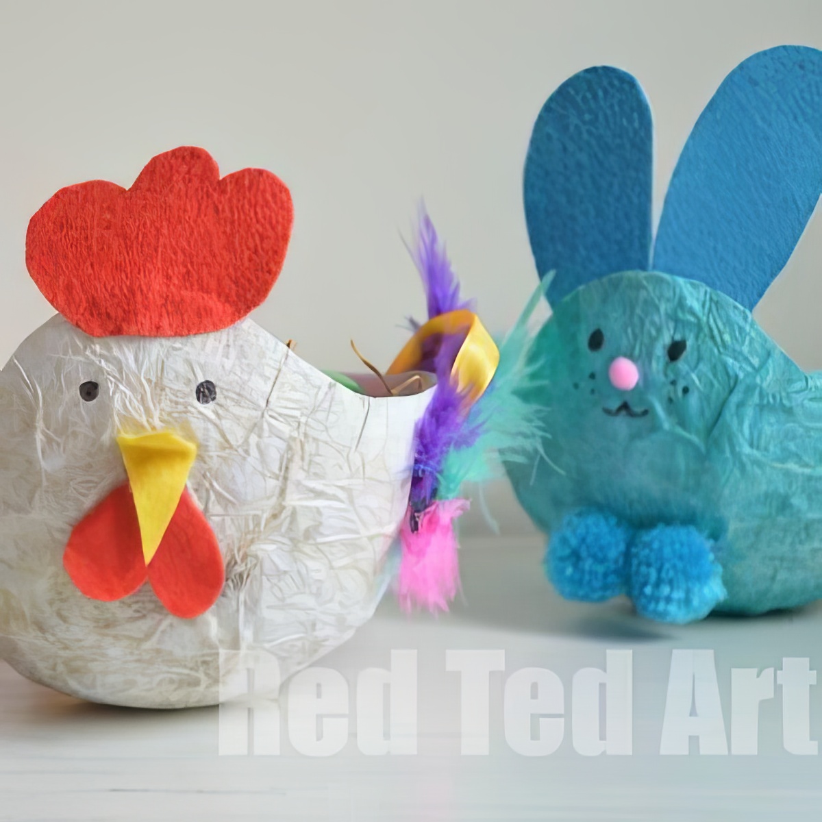 Make this gorgeous paper mache Easter egg basket for the kids Easter egg hunt this year!