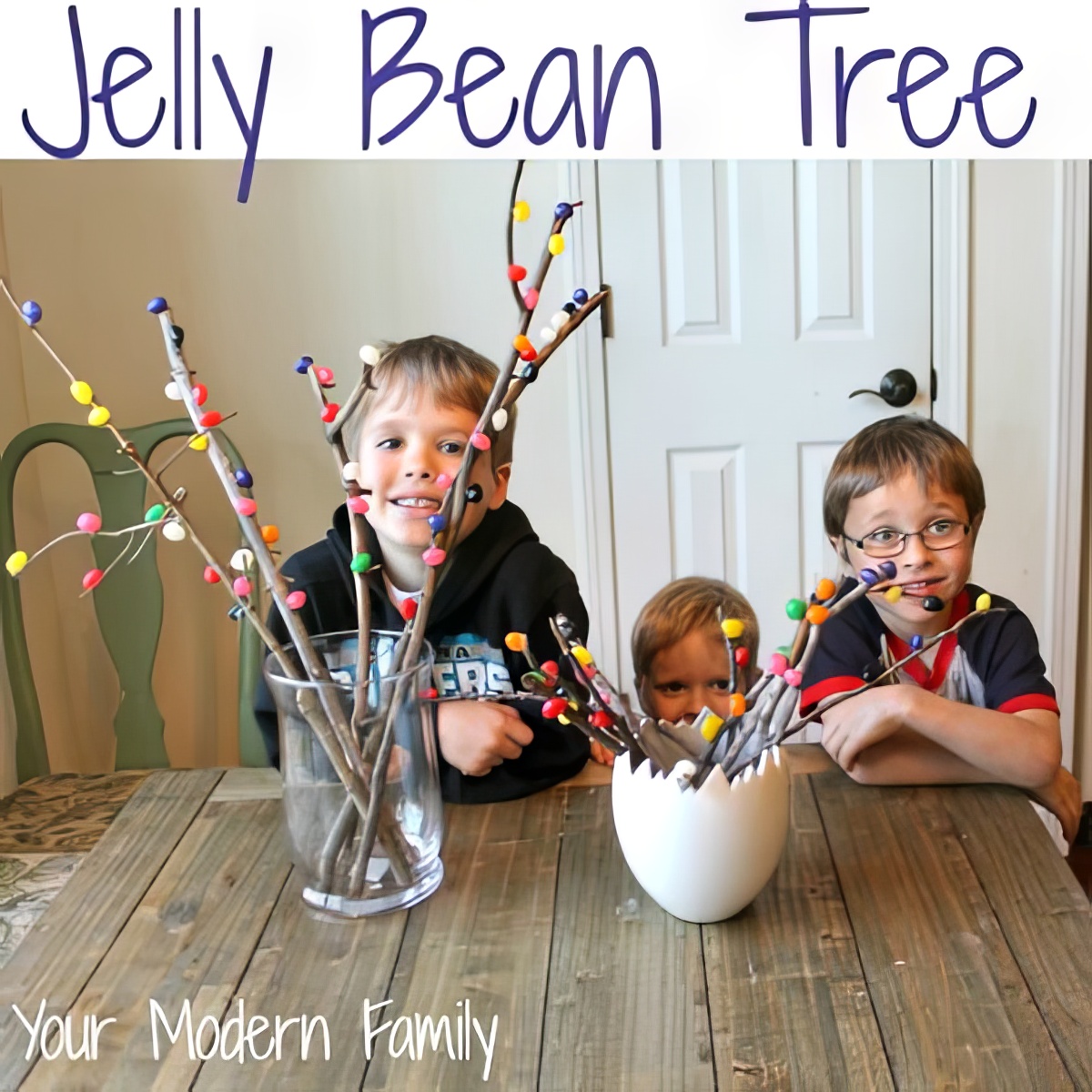 Jelly-Bean-Tree-easy-to-make, spring tree, fun weather tree for kids