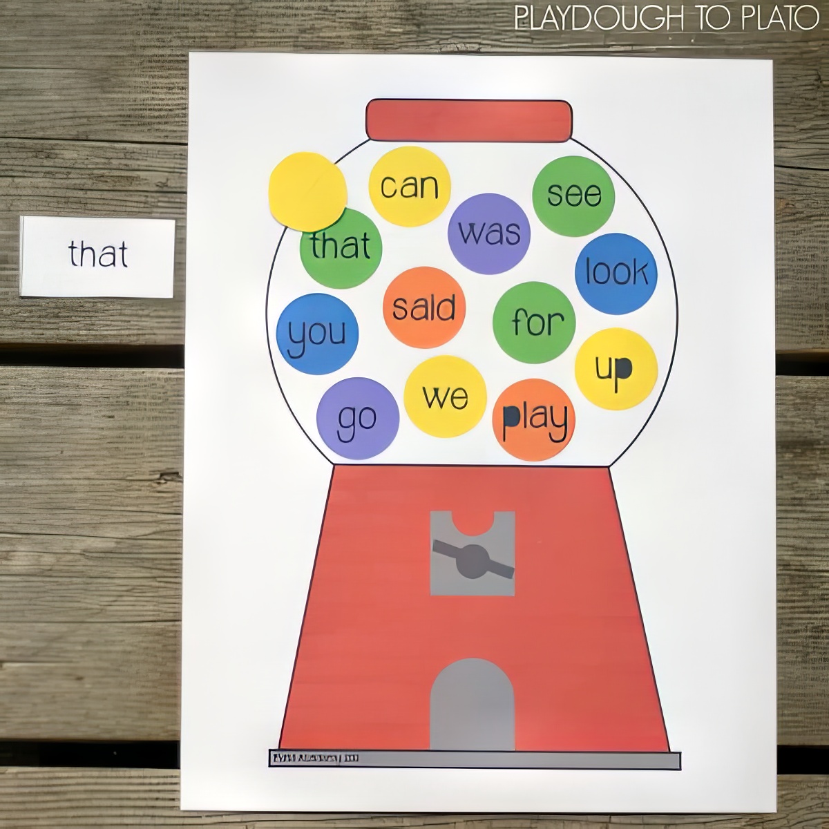 Play this sight word gum ball game with your kids and have fun learning at the same time!