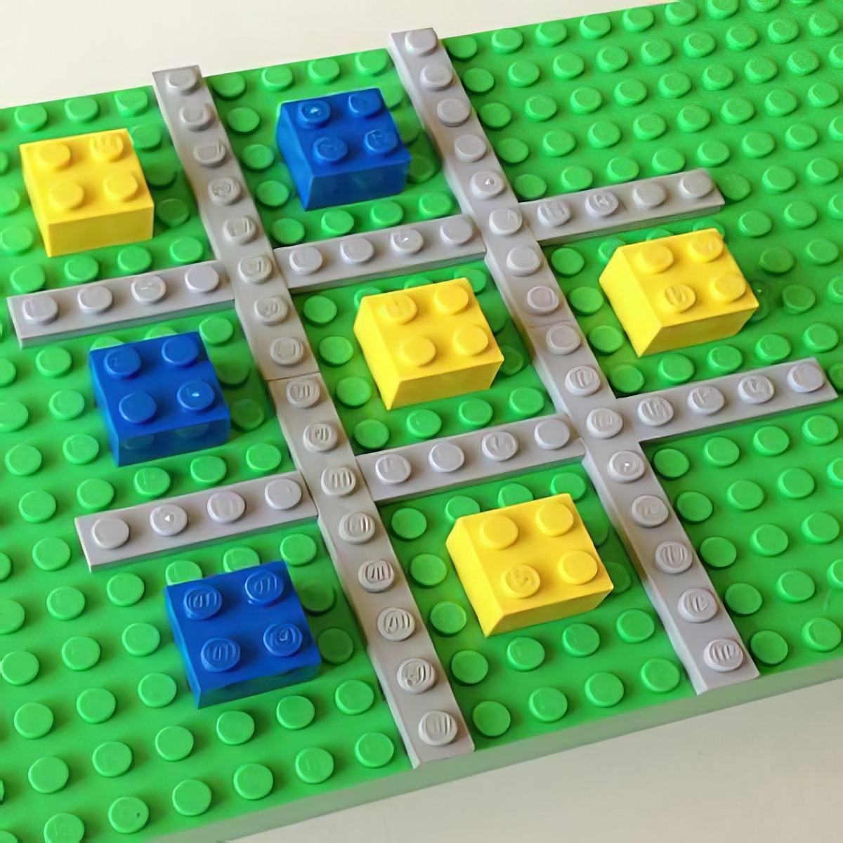 Tic-Tac-Toe Lego Game, checker lego board game