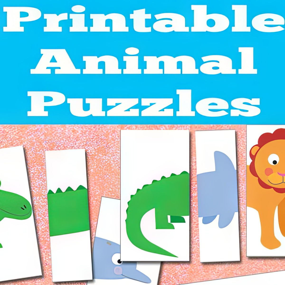 printable animal puzzles for kids to play mix and match