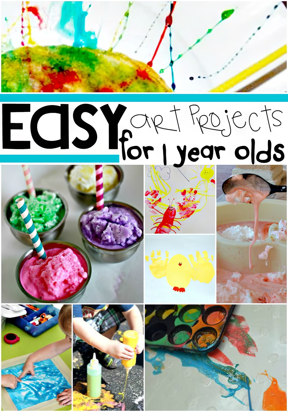 Have fun creating these Easy Art Projects for Your 1 Year Olds!