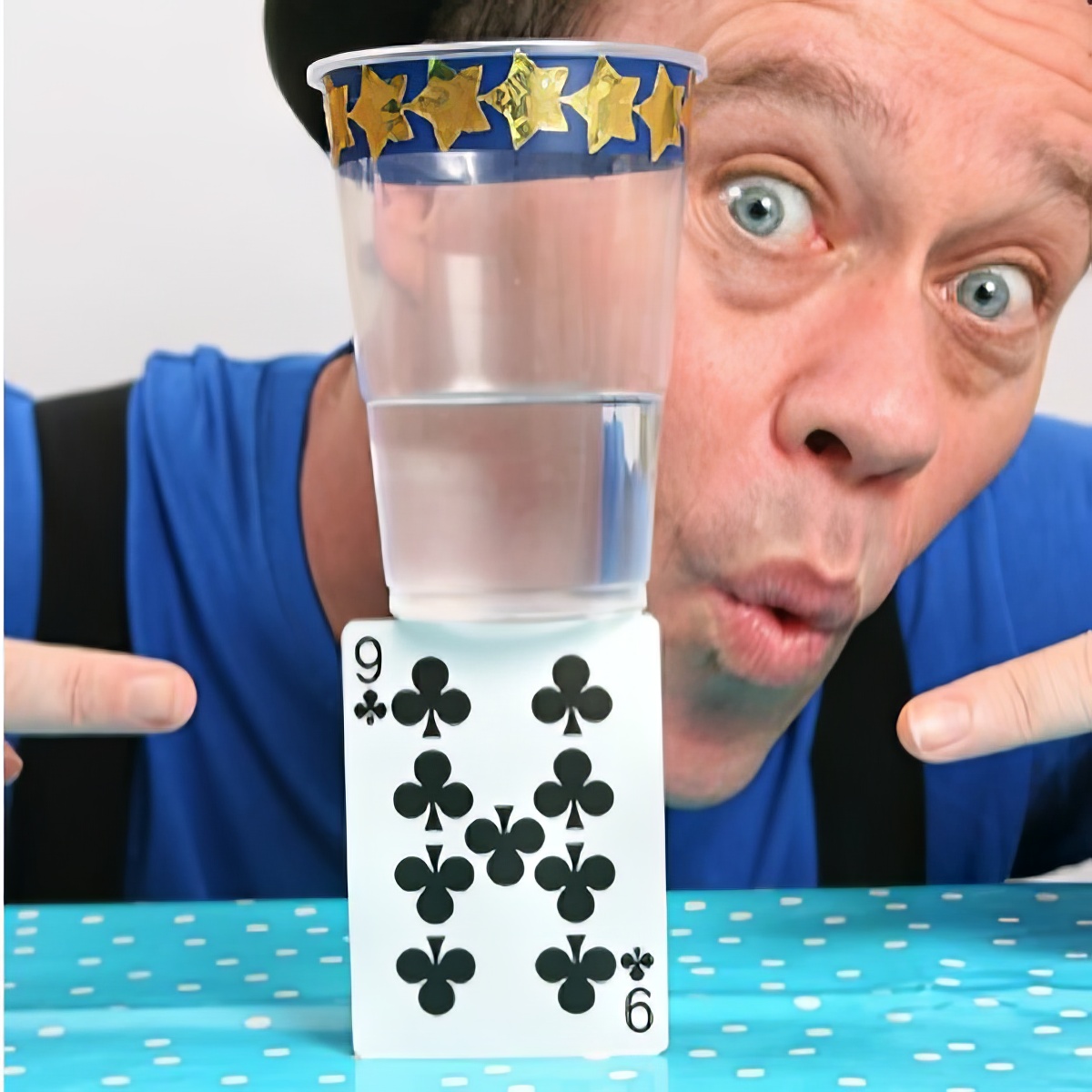 Let your kids learn how to balance a cup of glass in a card with this awesome and fun magic trick!