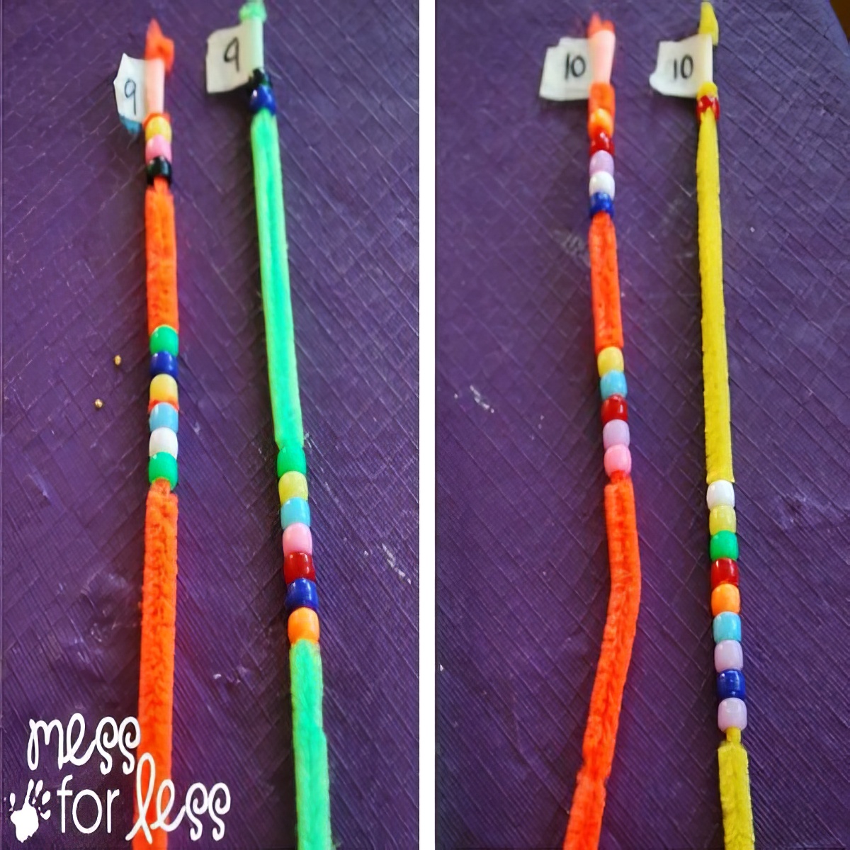 bead-math-game - learn how to count using beads and pipe cleaners