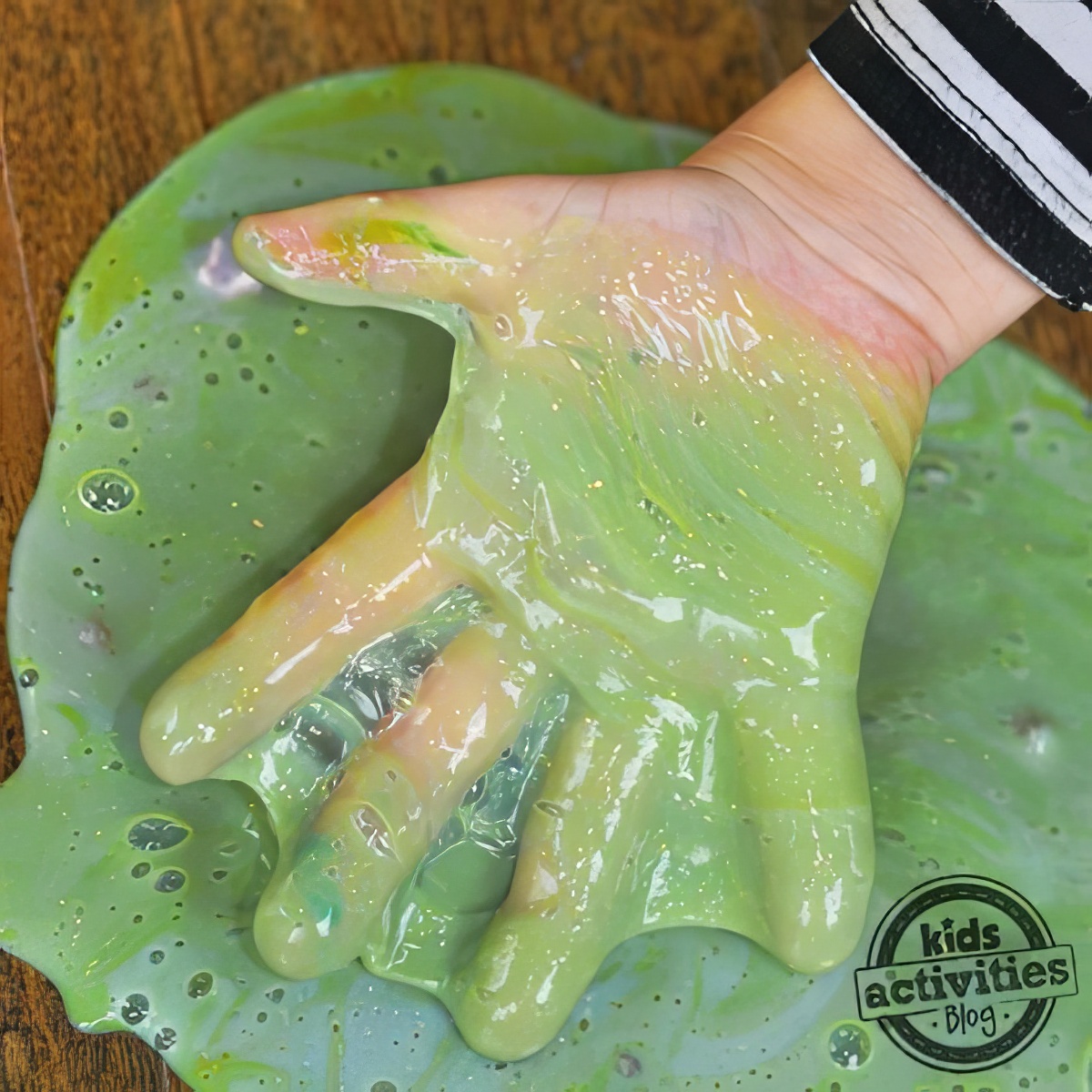 Make that grossest-slime-recipe for you kids to enjoy this April Fools!