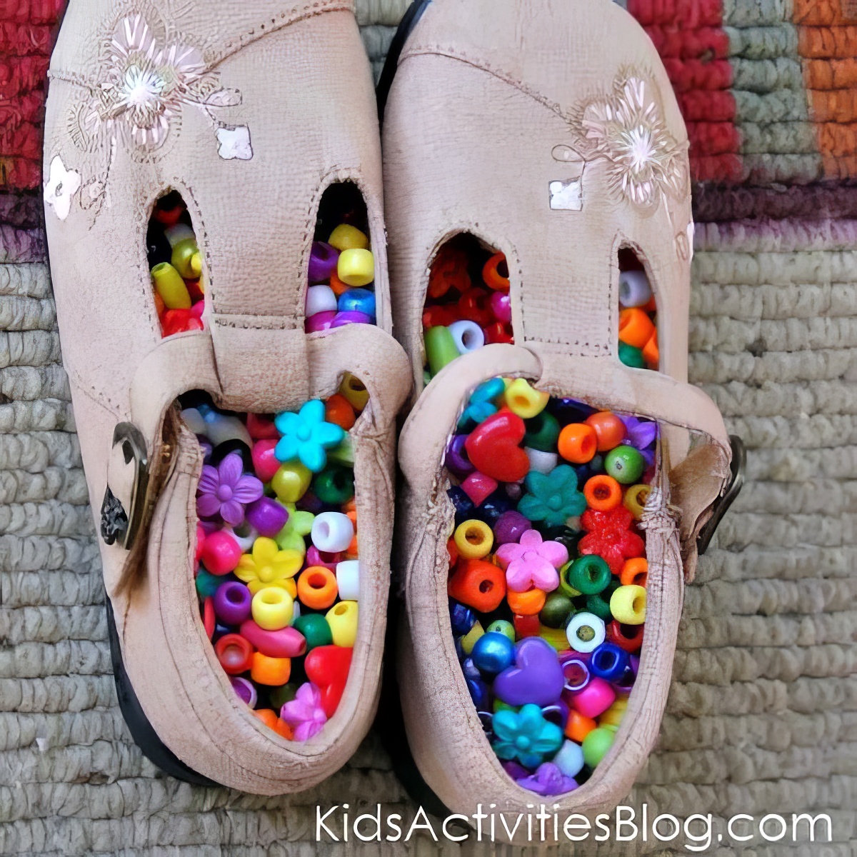 Fill your kids shoes with lots of beads prank this April Fools!