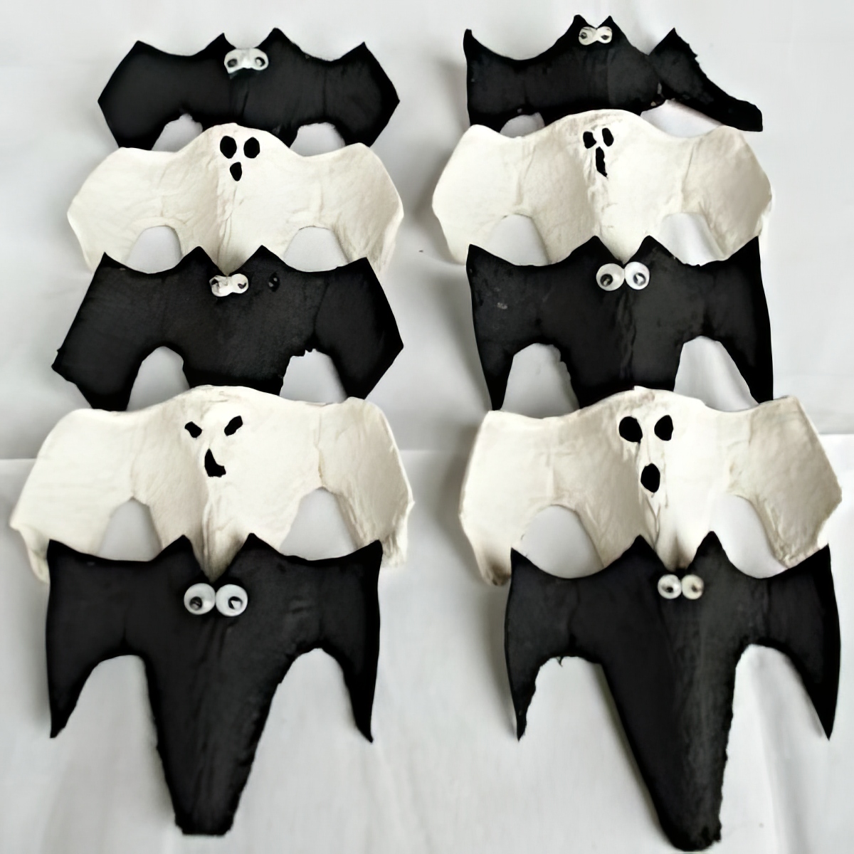 egg carton halloween bunting as halloween activities for 4 year olds