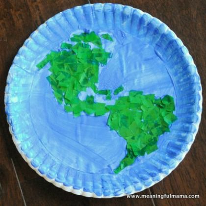 Create this tissue paper world craft with your kids today!