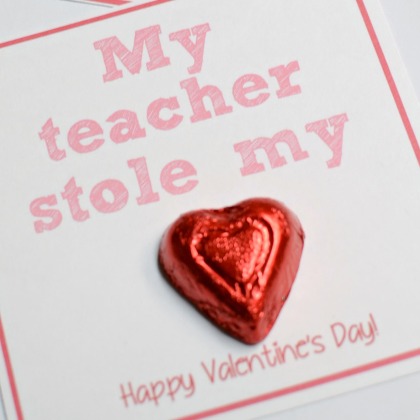 Valentine Card - a creative valentine card that you can give as gift to teachers from your kids