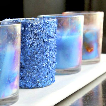 DIY-Christmas-Gifts-Glitter-Candles, gifts for teachers kids can make