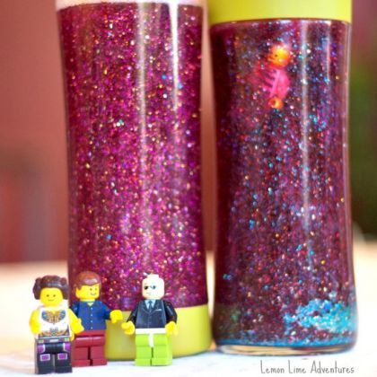 Lego-Calm-Down-Jar, Insanely Awesome Activities For Sensory Play for Kids