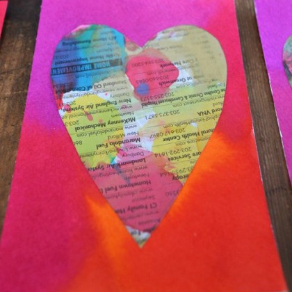 Newspaper heart craft, 17 lovely heart craft ideas, valentine projects, valentines art, heart arts for kids, heart crafts, easy valentine projects