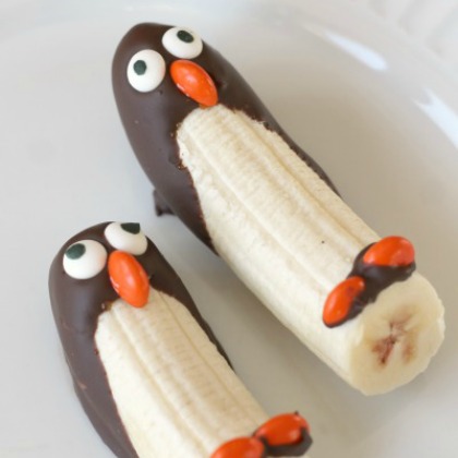 banana penguins, cute penguin crafts for kids