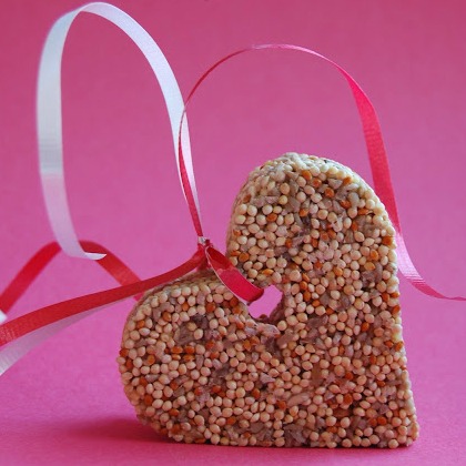 heart shaped birdfeeders, 17 lovely heart craft ideas, valentine projects, valentines art, heart arts for kids, heart crafts, easy valentine projects