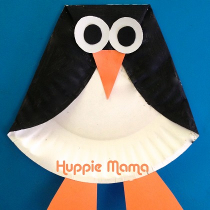 paper plate penguin, cute penguin crafts for kids