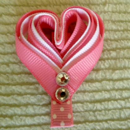 vday bling ribbon, 15 valentines day hair bow crafts, bow projects, easy bow clips, clips for girls