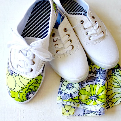 FABRIC COVERED SHOES, Cool Upcycled Sneaker Ideas