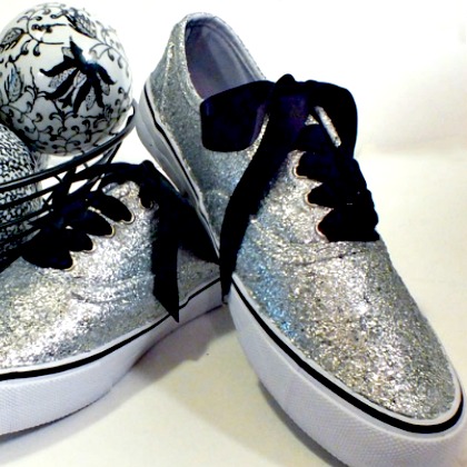 GLITTER SHOES, Cool Upcycled Sneaker Ideas