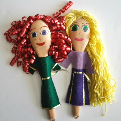 Play with Merida and Rapunzel with this Simple Spoon Disney Princess