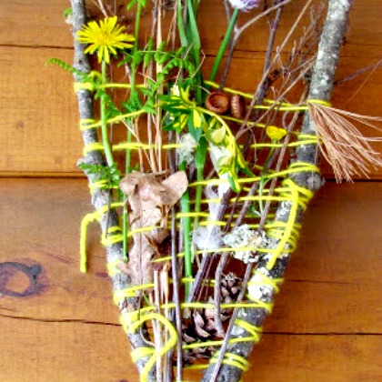 WEAVE WITH NATURE Project -15 Outdoor Art Projects for kids children Blog