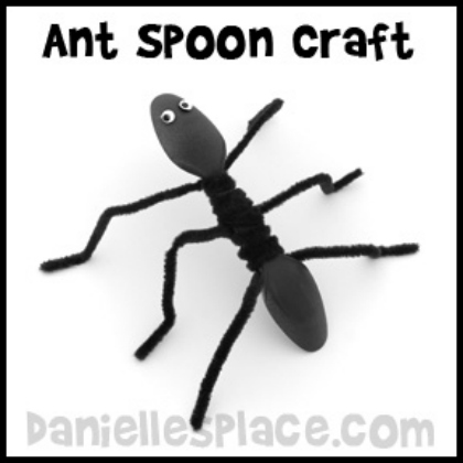 Create this ant spoon Craft for Preschoolers.