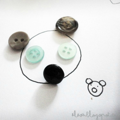 button bear, Super Cute Button Crafts for preschoolers