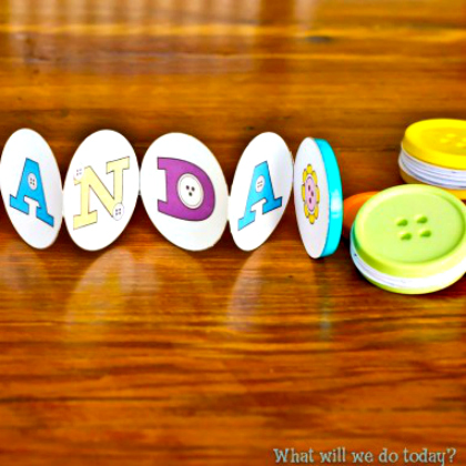 button book,  Super Cute Button Crafts for preschoolers