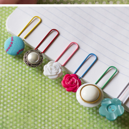 button bookmarks, Super Cute Button Crafts for preschoolers
