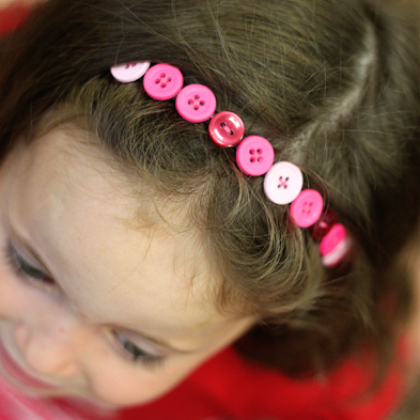button headband, Super Cute Button Crafts for preschoolers