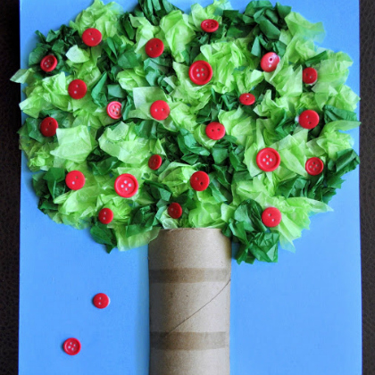 button tree, Super Cute Button Crafts for preschoolers