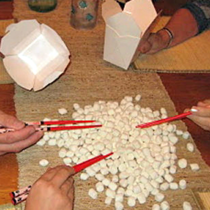 chopstick game, marshmallow activities, Yummy marshmallow activities for kids of all ages