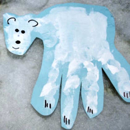 handprint polar bear