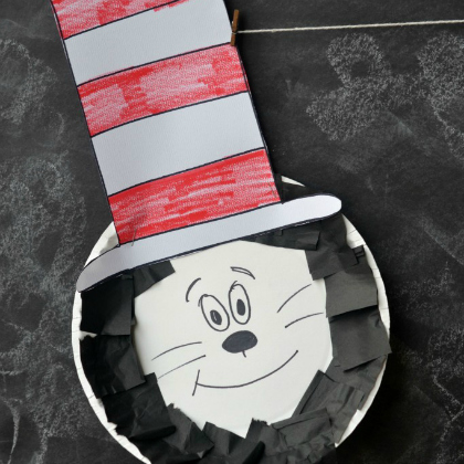cat in the hat craft, dr seuss inspired crafts, dr. seuss, projects dr. seuss