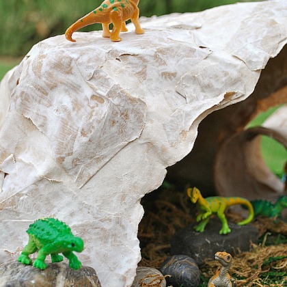 Paper Mache Dinosaur Cave, Delightful Dinosaur Activities for Kids