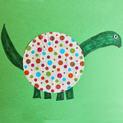 dinosaur-Cupcake Liners-craft-play-ideas-for kids-of-all-ages-easy-diy