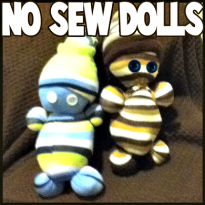 dolls, no-sew crafts for kids, creative no sew crafts