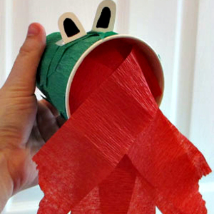 Paper Cup Dragons for preschoolers!