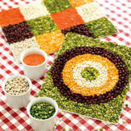 dried bean mosaic
