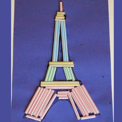 eiffel tower, Silly Straw Activities for 5-Year-Olds