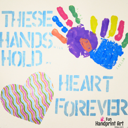 Create heart forever handprints with your toddler!