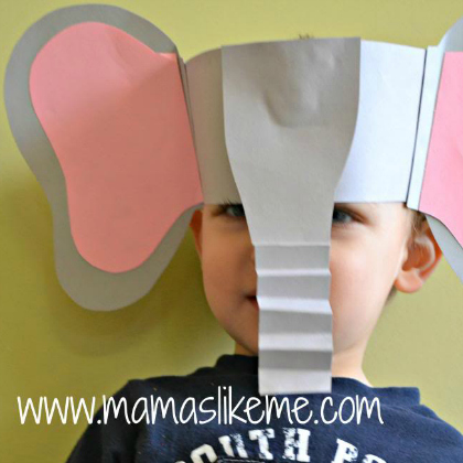 horton mask,  dr seuss inspired crafts, dr. seuss, projects dr. seuss, toddlers