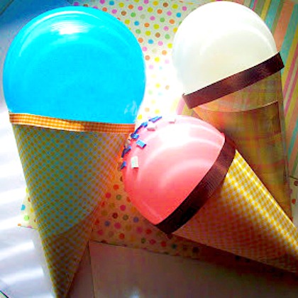 ice cream crafts balloons for the kids!