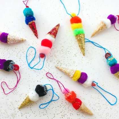 Ice Cream Ornaments crafts for the kids!