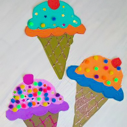 Ice Cream Cone Craft with the kids!