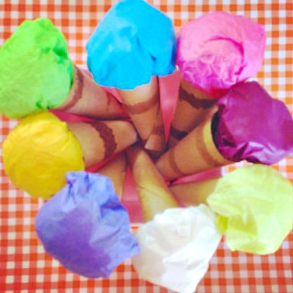  Ice Cream Tissue Paper Craft with the kids!