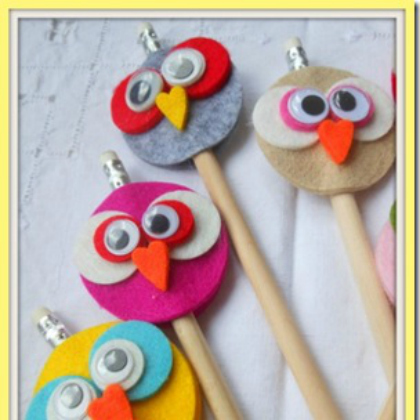 owl pencil toppers