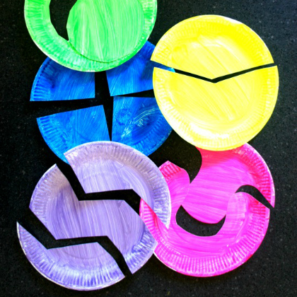 paper plate puzzle crafts and activity for kids
