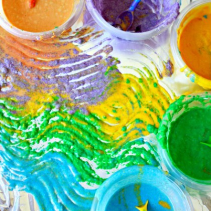 Playful Paint Recipe: Kool-Aid Sand Paint, playful paint recipes, paint ideas, diy paint, painting crafts, edible paint for kids, paint recipes at home
