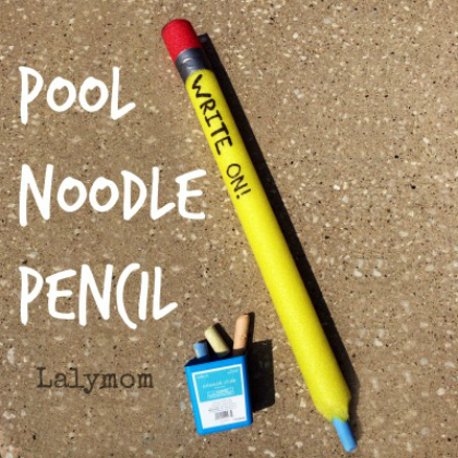pool noodle pencil